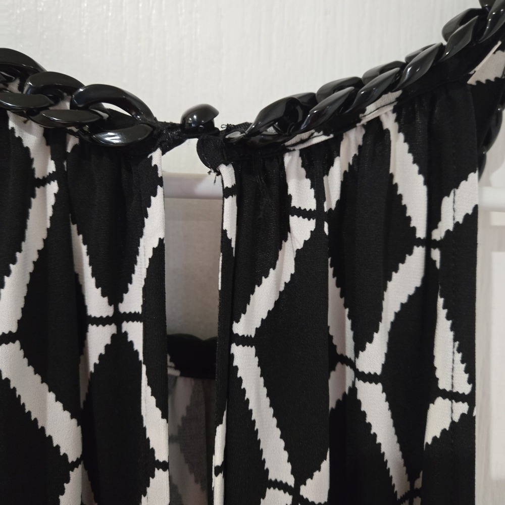 Black,white,red Summer Sun Dress, Coverup Size Medium Prelude Brand - Picture 4 of 12